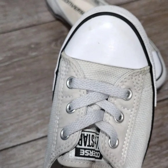 CONVERSE - Light Gray Canvas Sneakers - Picture 8 of 12